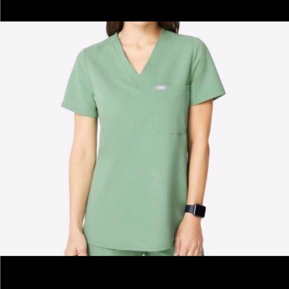 Figs Catarina Scrub Top Jade